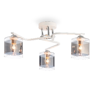 Светильник Ambrella light TR303217/3 WH/CH/SM белый/хром/дымчатый E27*3 max 60W D540*250