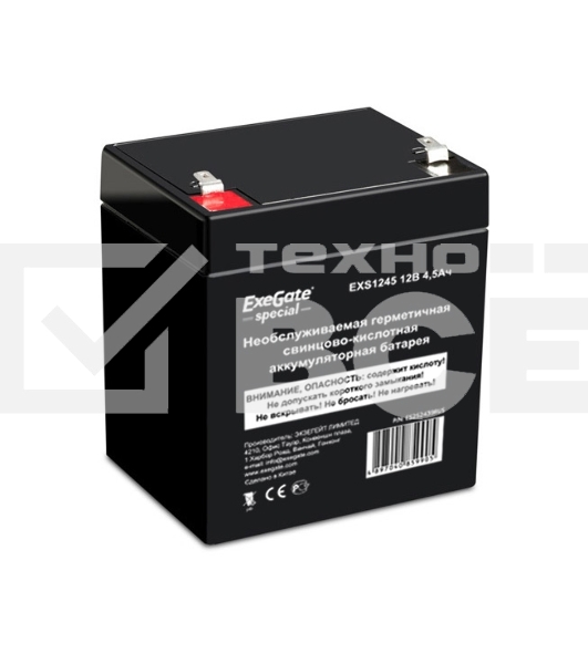 Батарея ExeGate ES252439RUS DT 12045/EXS1245 (12V 4.5Ah) клеммы F1