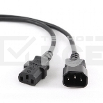 Кабель питания сист.блок-монитор Cablexpert PC-189-1-1.8M, 1.8м, C13-C14, 3x1кв.мм., черный, с заземлением, фото4