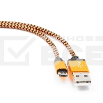 Кабель Gembird USB 2.0 Cablexpert CC-mUSB2oe1m, AM/microBM 5P, 1м, нейлоновая оплетка, алюминиевые разъемы, оранжевый, пакет, фото4