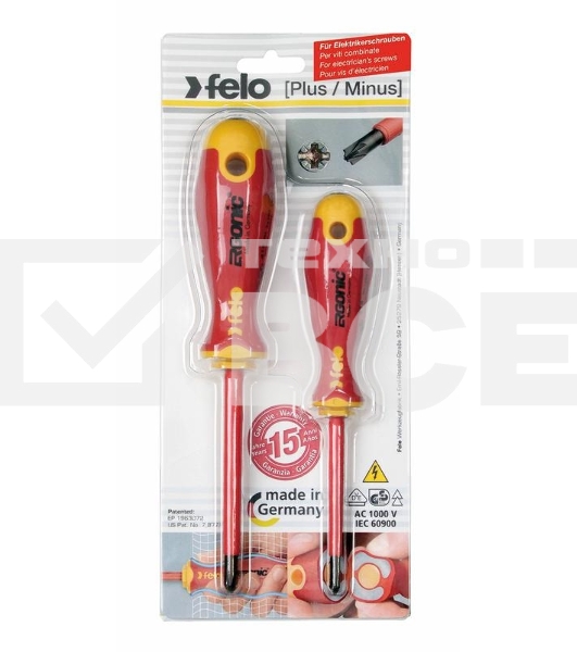 Набор отверток FELO 41792191 набор крестовых диэлектрических отверток ergonic 2шт