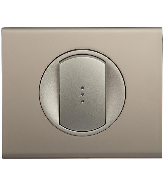 Лицевая панель для выключателя с индикацией титан