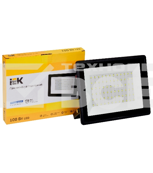 Прожектор Iek LPDO601-100-65-K02 СДО 06-100 светодиодный черный IP65 6500 K IEK