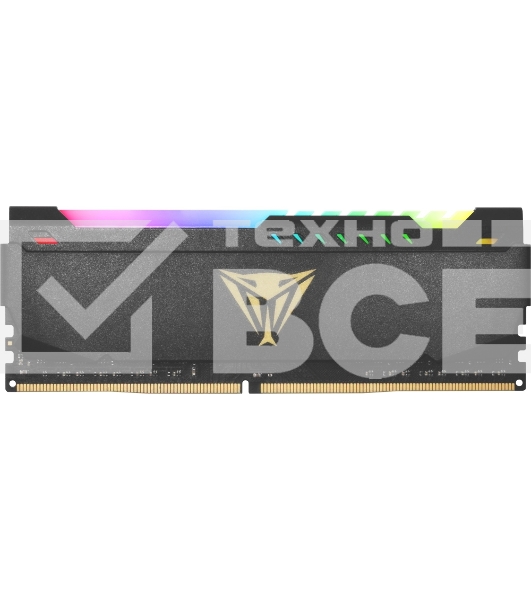 Оперативная память Patriot Viper Steel, DDR4, 32GB (1x32GB), 3200MHz, CL18, с радиатором, RGB, черный