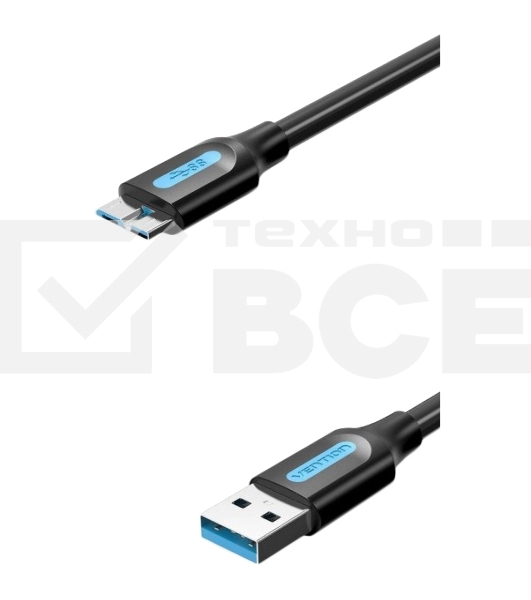 Кабель Vention USB 3.0 AM/micro B - 1.5м.