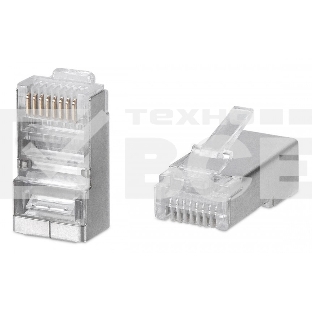 Коннектор WRline (WR-8P8C-5E-SH) FTP кат.5E RJ45 прозрачный (упак.:100шт)