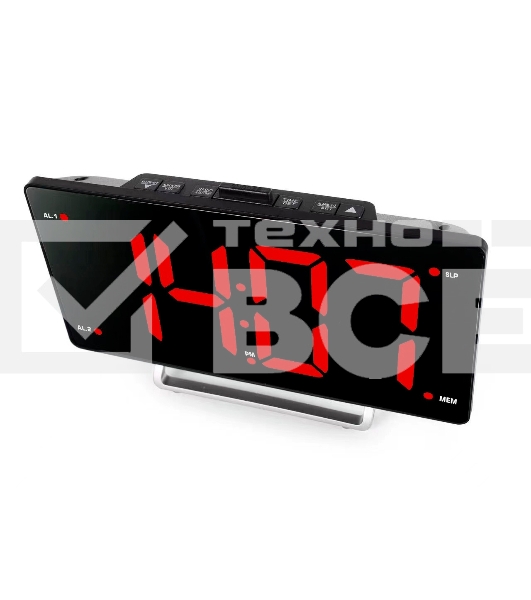 Радиобудильник Hyundai H-RCL246 черный LCD подсв:красная часы:цифровые FM