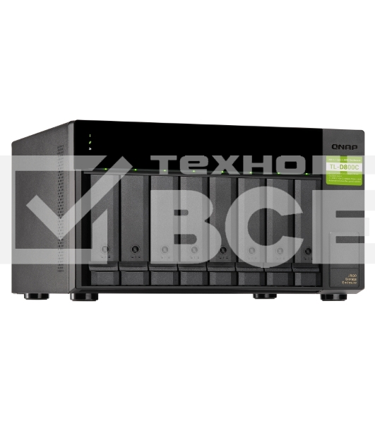 Полка расширения сетевого хранилища без дисков SMB QNAP TL-D800C USB 3.2 Gen 2 Type-C JBOD storage enclosure, 8-tray 3,5