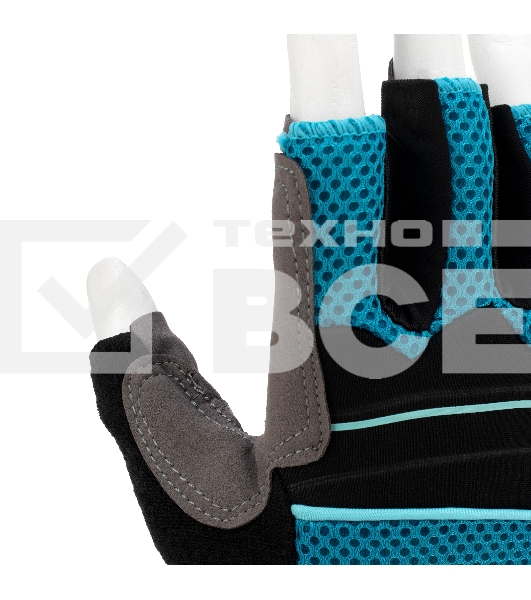 Перчатки комбинированные облегченные Gross открытые пальцы, AKTIV, размер М (8)