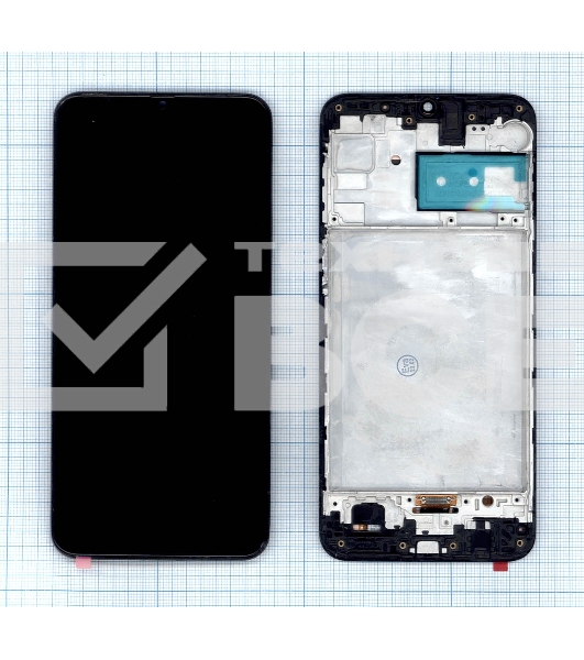 Дисплей (модуль) для Samsung Galaxy M21 SM-M215 в сборе с тачскрином и рамкой (OLED) черный