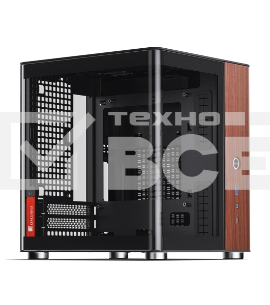 Компьютерный корпус JONSBO TK-0 Black ITX без БП, mini-ITX, micro-ATX, ATX, черный