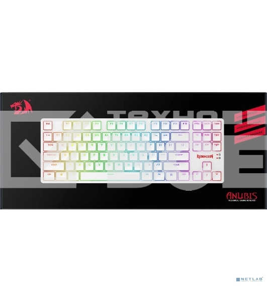 Клавиатура Redragon Anubis  беспроводная, USB, Bluetooth/Радиоканал, белый