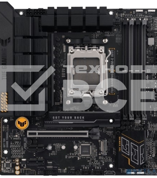 Материнская плата ASUS TUF GAMING B650M-E WIFI, AM5, AMD B650, 4xDDR5, 4xSATA, 2xM.2, 1xPCI-E 4.0 x16, 2xPCI-E x1, 2xDP, 1xHDMI, 1x 2.5Gb LAN, 1xUSB-A 3.2 Gen 2, 2xUSB-A 3.2 Gen 1, 4xUSB 2.0, 1xUSB-C 3.2 Gen 2, 3x3.5 мм, 7.1, Micro-ATX