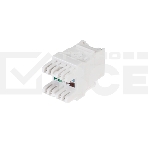 Модуль Keystone Rexant Jack RJ-45(8P8C), UTP, CAT 6, тип 180 градусов, с пылезащитной шторкой, белый PRO, фото3