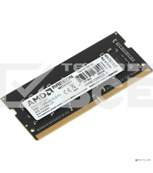 Оперативная память AMD Radeon R9, DDR4, 8GB (1x8GB), 3200MHz, CL22, SO-DIMM