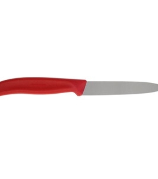 Нож кухонный Victorinox Swiss Classic (6.7638.C1) для чистки овощей и фруктов лезв. 80 мм серрейт. заточка желтый