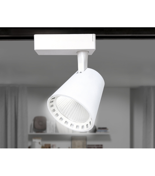 Трековый однофазный светодиодный светильник Ambrella light GL5974 WH белый LED 15W 4200K 24°