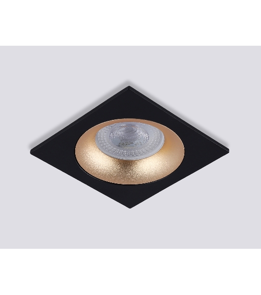 Светильник встраиваемый Ambrella light TN102730 BK/GD черный/золото GU5.3 92*92*23