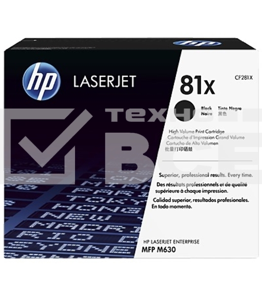 Тонер Картридж HP 81X CF281X черный для HP LJ Pro M630dn/f/h/z (25000стр.)