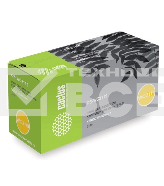 Картридж лазерный Cactus CS-WC3119 (013R00625) черный (3000 стр.) для Xerox WorkCentre 3119