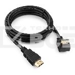 Кабель Cablexpert HDMI CC-HDMI490-6, 19M/19M, v2.0, медь, позол.разъемы, экран, угловой, 1.8м, черный, пакет, фото6