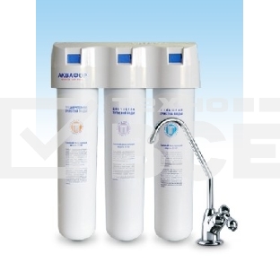 Водоочиститель АКВАФОР КРИСТАЛЛ (тройка+кран) Водоочиститель АКВАФОР Кристалл для мягкой воды предназначен для очистки воды от хлора, органических соединений и других примесей. Также данный фильтр обеззараживает воду. Ресурс 8000л.