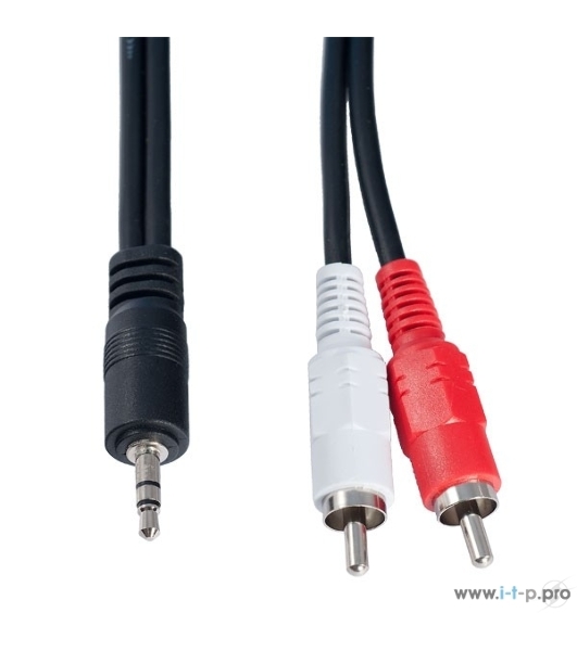 Кабель PERFEO Jack 3.5 мм вилка - 2xRCA вилка, длина 1 м