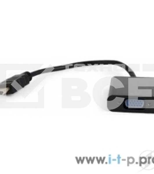 Переходник HDMI-VGA Cablexpert A-HDMI-VGA-04, 19M/15F, провод 15см