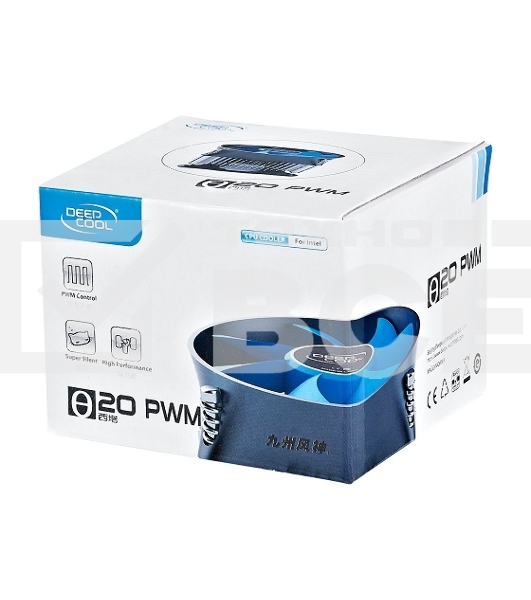 Кулер для процессора DEEPCOOL THETA 20 PWM черный, 100 мм, алюминий, 2400 об/мин, 32.5 дБ, 4 pin, 95 Вт, 60 мм