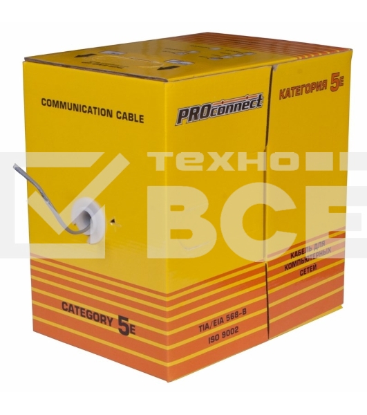 Кабель Proconnect (01-0027) Кабель UTP CAT5e 2 пары (305м) 0.51 мм