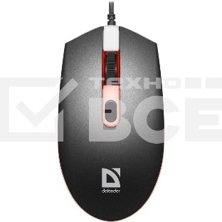 Мышь проводная Defender Dot MB-986 черный, 1600 dpi, USB, кнопки - 4
