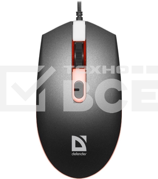 Мышь проводная Defender Dot MB-986 черный, 1600 dpi, USB, кнопки - 4