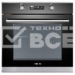 Духовой шкаф электрический Hyundai HEO 6648 IX серебристый/черный, встраиваемый, фото 1