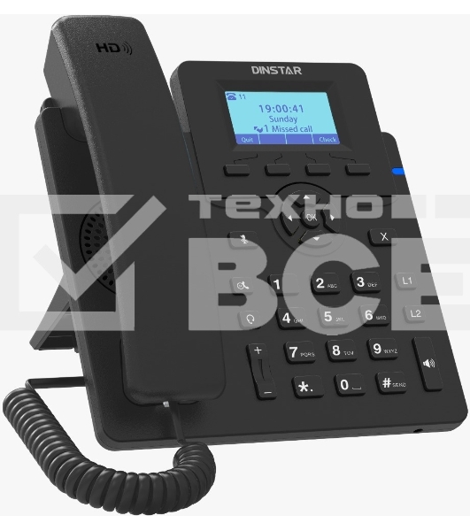 Телефон IP Dinstar C60UP черный