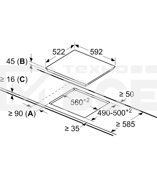 Электрическая варочная панель Bosch PKE611BB2E