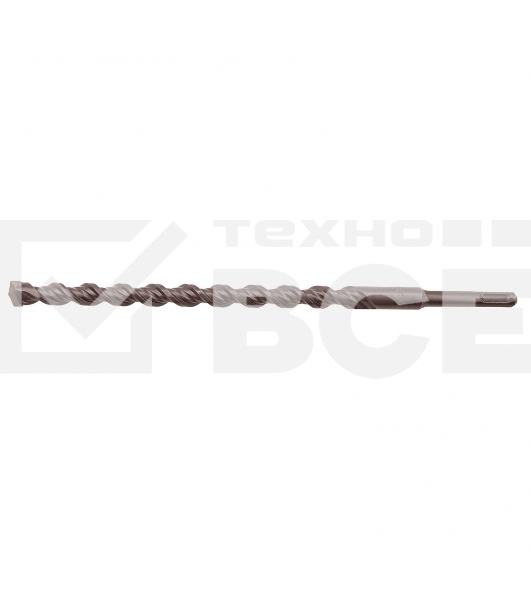 Бур по бетону, двойная спираль, Cobalt W-tip, 16x310 мм, SDS PLUS Denzel