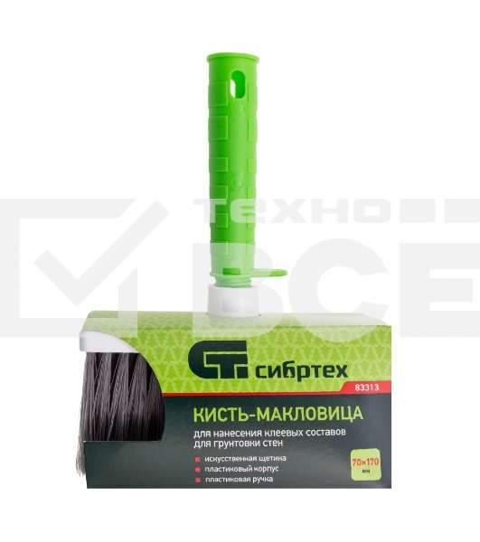 Кисть-макловица, 70*170, искусственная щетина, пластиковый корпус, пластиковая ручкаСибртех