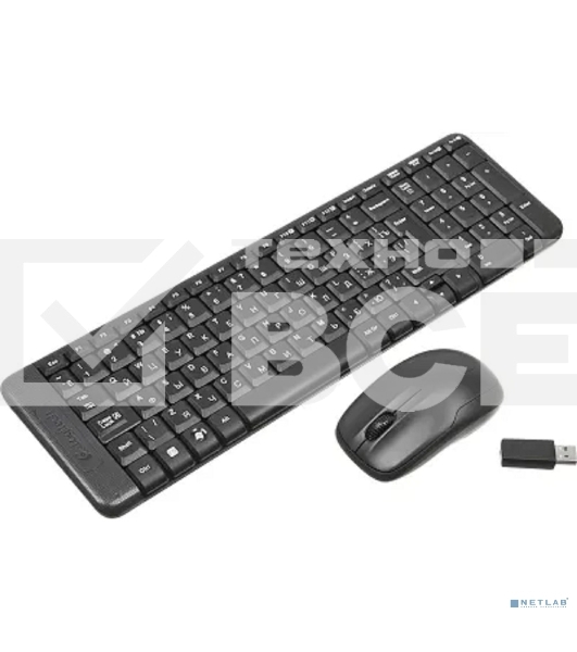 Клавиатура + мышь Logitech MK220 клав:черный мышь:черный USB беспроводная