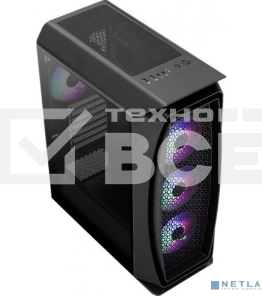Компьютерный корпус Aerocool / Formula Aero One Frost-G-BK-v1 черный без БП ATX 4x120mm 2xUSB3.0 audio
