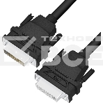 Удлинитель 1.0m DVI-D, черный, DVI/DVI, 25M/25F, FullHD, 28 AWG, GCR-54706, фото2
