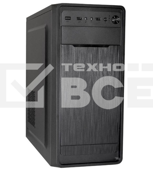 Компьютерный корпус Miditower ExeGate XP-332 Black, ATX, <XP500, Black,120mm>, 2*USB, Audio