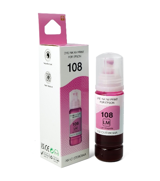 Чернила NVPrint 108 (NV-C13T09C64A) для Epson L8050, L18050 (70 мл) Light Magenta (в коробке) совместимые