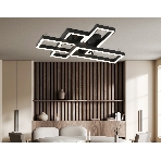 Потолочный светодиодный светильник Ambrella light FA1002/2+2 BK черный 65W 3000K-6400K 550*453*130 (ПДУ ИК), фото8