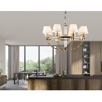 Люстра Ambrella light LH71253/8 BS/WH латунь/белый E14/8 max 40W D870*990, фото7