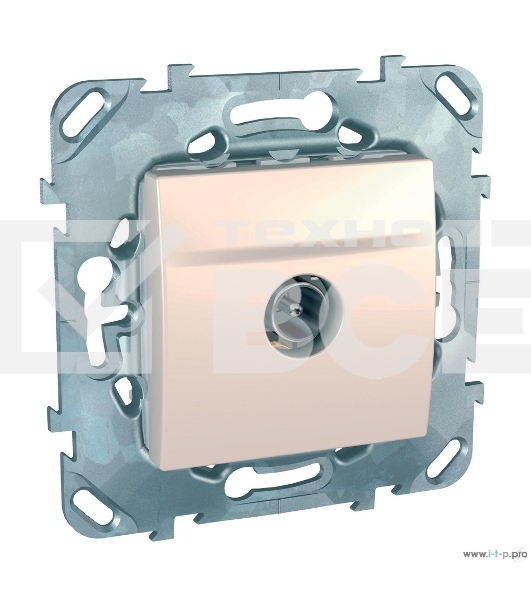 Механизм розетки TV 1-м СП Unica простая беж. SchE MGU5.462.25ZD