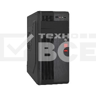 Компьютерный корпус Miditower ExeGate UN-605B Black, ATX, <UN350, 120mm>, 2*USB, Audio, замок блокировки кнопки питания