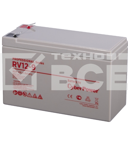 Батарея PS CyberPower RV 12-9 / 12 В 9 Ач Battery CyberPower Professional series RV 12-9 / 12V 9 Ah
