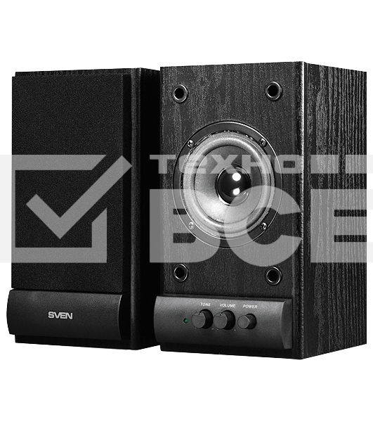 Колонки Sven SPS-607 2.0 черный 6Вт