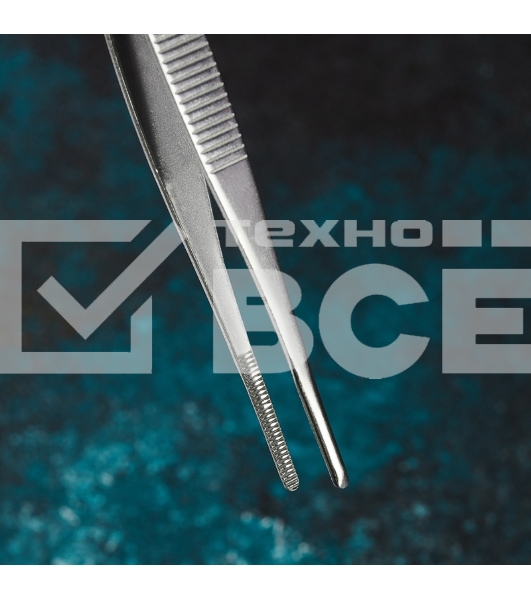 Пинцет прямой Rexant рифленый 160 мм (блистер)