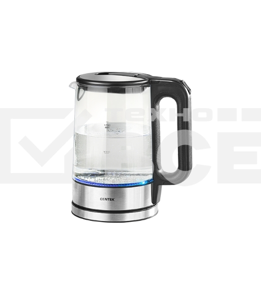 Чайник электрический Centek CT-0032 стекло 1.7л, 2200Вт, Внутр.LED подсветка, Быстрое кипячение, Фил